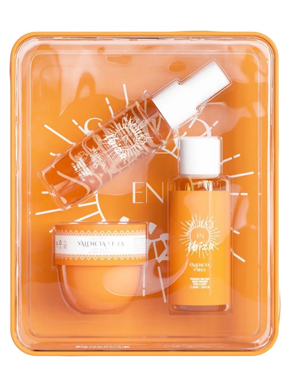 SOLO EN IBIZA Bath & Body Travel Set- Valencia Vibes-New with case
